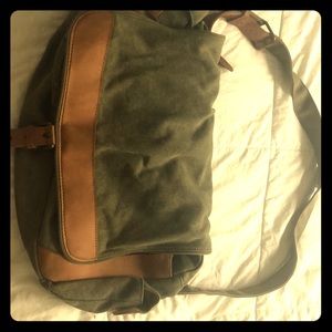 LL Bean Olive messenger bag